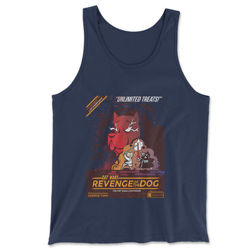 Cat Wars - Revenge Of The Dog Men/Unisex Tank in Navy color